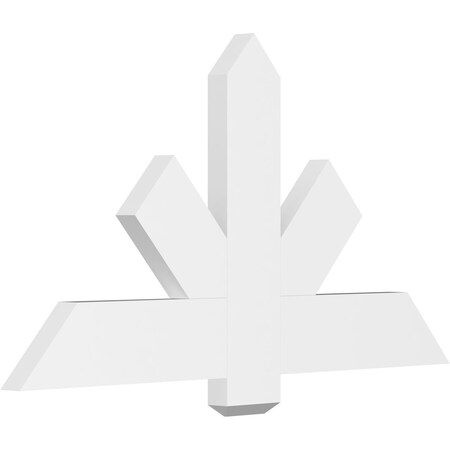 Ekena Millwork Kennewick Architectural Grade PVC Gable Bracket, 48"W x 26"H x 2"D x 6"F, 13/12 Pitch GBP048X26X0206KEN00